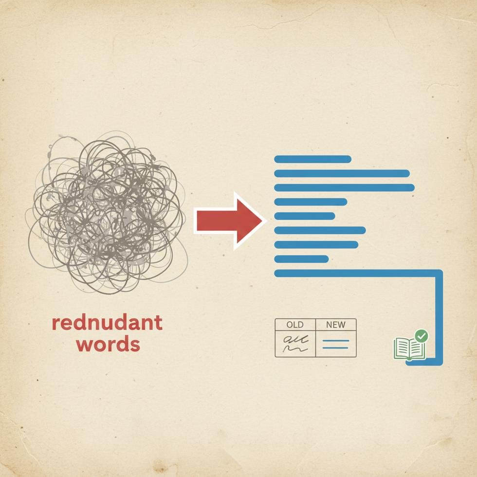 Akademik metinlerde gereksiz kelime tekrarını azaltma konsepti
