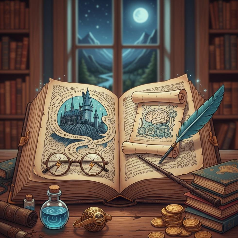 Harry Potter temalı İngilizce öğrenme rehberi görseli