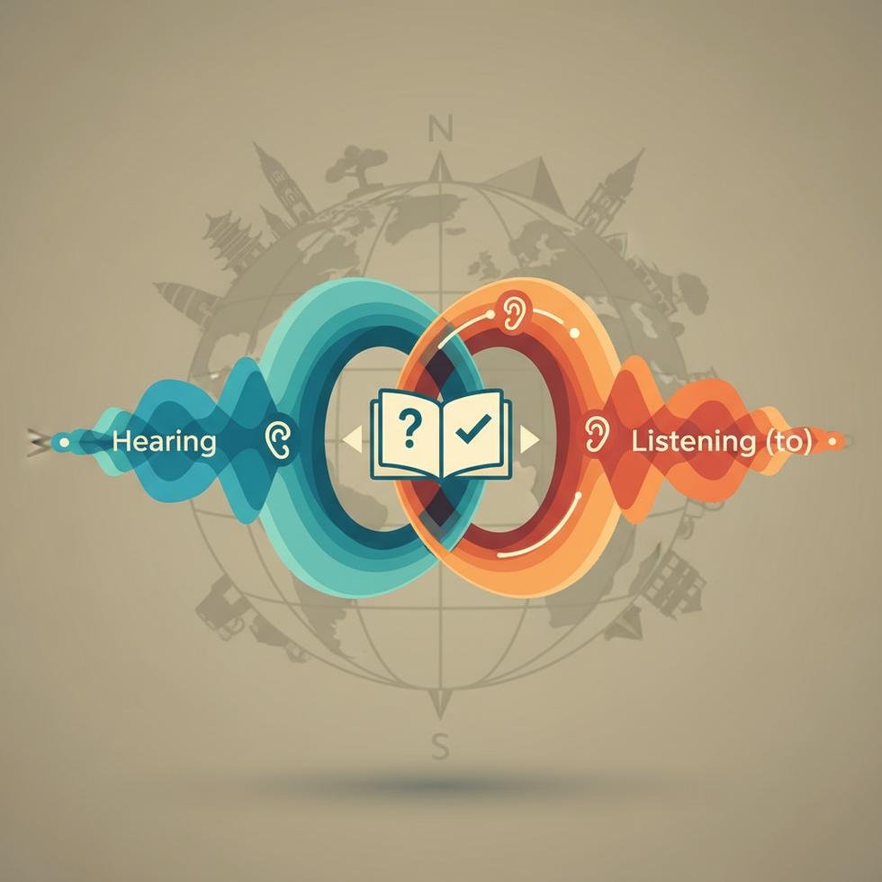 Hear ve Listen to İngilizce fiil farkları açıklaması