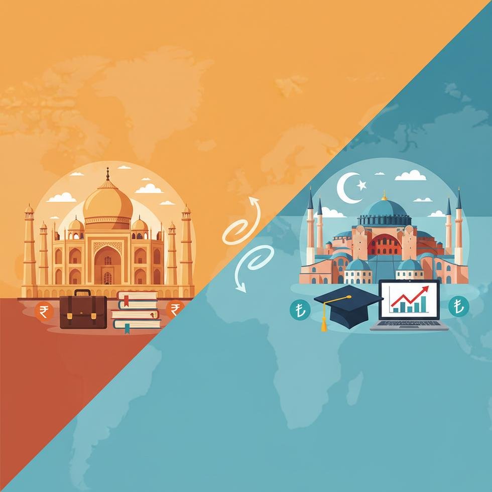 Hindistan ve Türkiye yaşam maliyeti, kariyer ve eğitim karşılaştırması