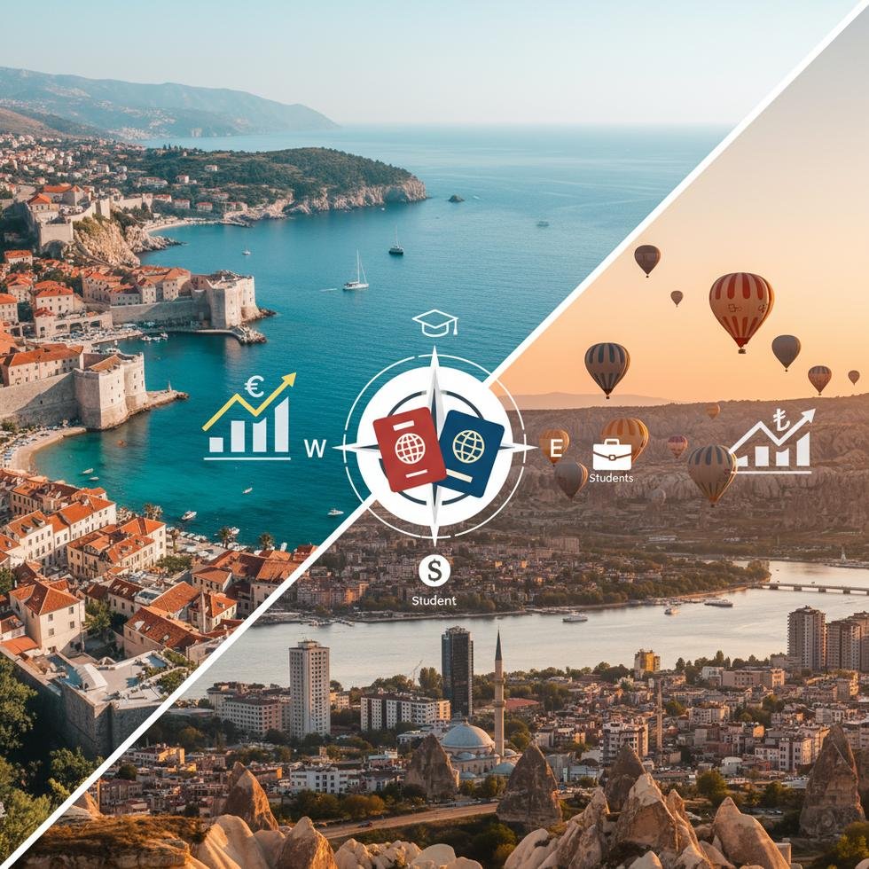 Hırvatistan ve Türkiye'nin ekonomi, yaşam ve vize karşılaştırması