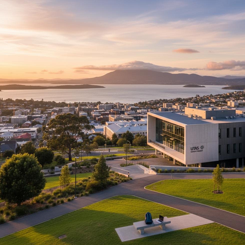 Hobart Üniversitesi kampüsü ve doğal çevresi