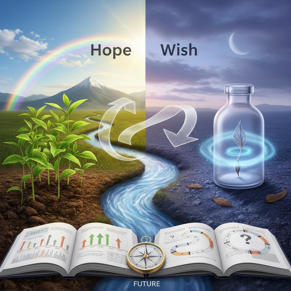 Hope ve Wish kelimelerinin doğru kullanımı hakkında bilgilendirici grafik