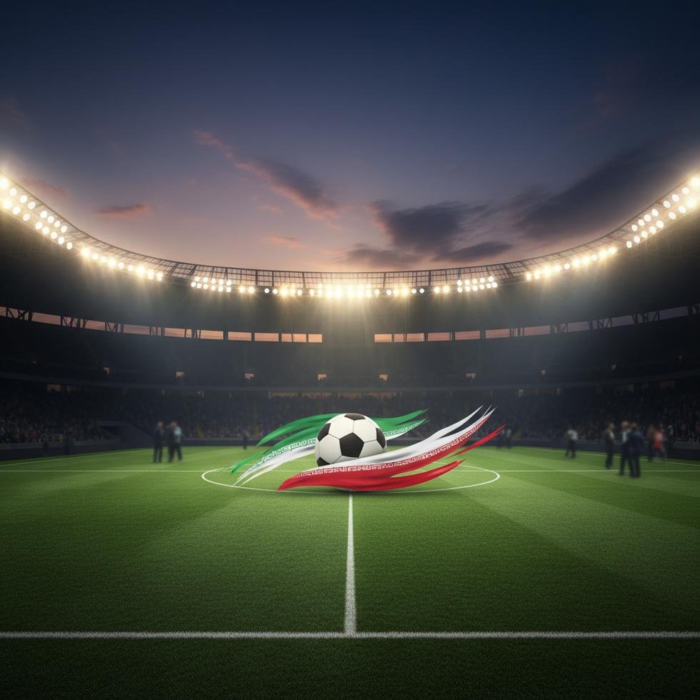 Stadyumda sahada duran kadın futbol takımı