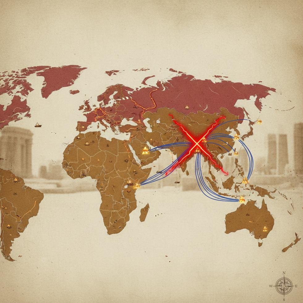 Savaşın etkilediği enerji arzı rotalarını gösteren bir harita.