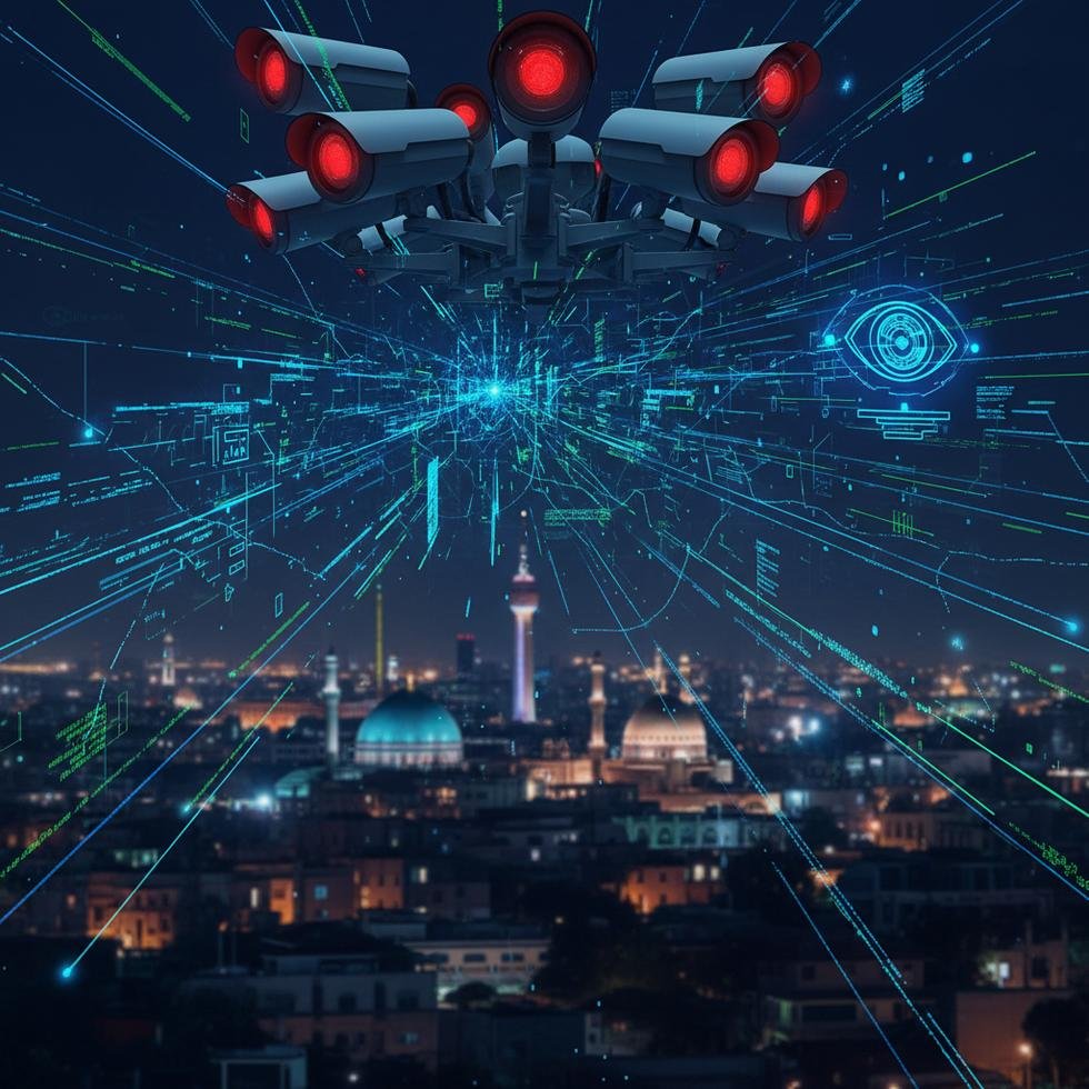 Dijital gözetleme sistemleri ve şehir kameraları.