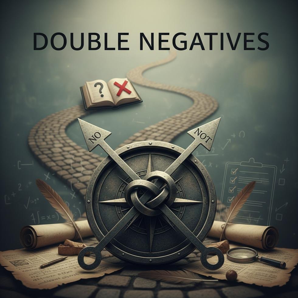 İngilizcede iki olumsuz kullanımıyla ilgili rehber görseli