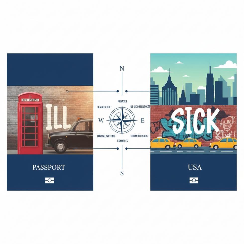 Ill ve sick kelimelerinin İngilizcede doğru kullanımı için rehber