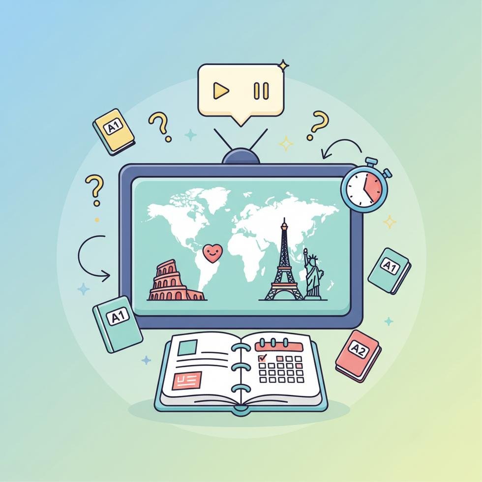 A1-A2 seviyesi için İngilizce öğrenmede kullanılan diziler görseli