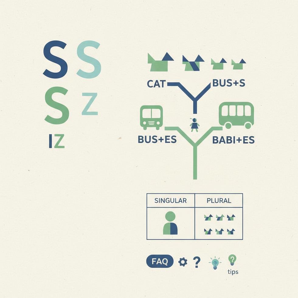 İngilizce çoğul isimler kurallarını gösteren el yazısı notlar ve dil öğrenme kitapları