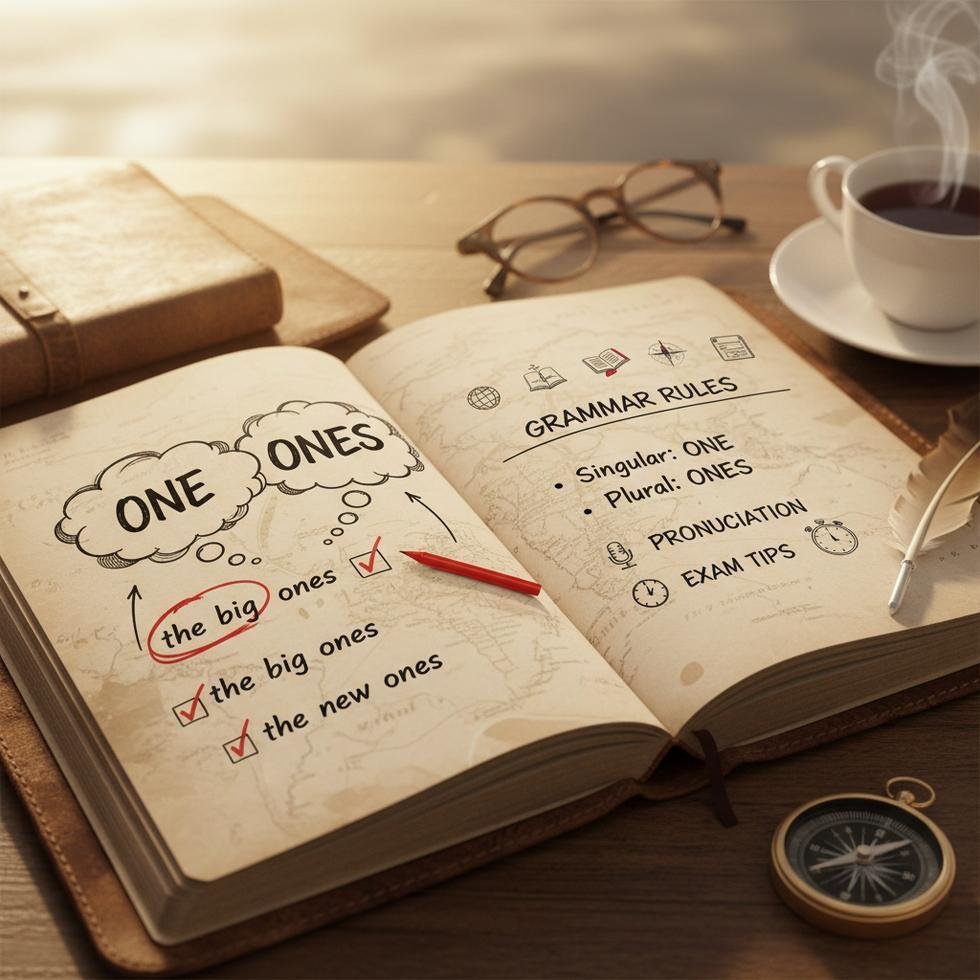 İngilizce one ve ones zamirlerinin doğru kullanımıyla ilgili görsel