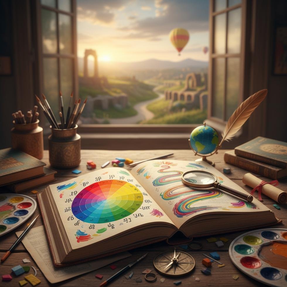 İngilizcede renkler ve telaffuz rehberi görseli