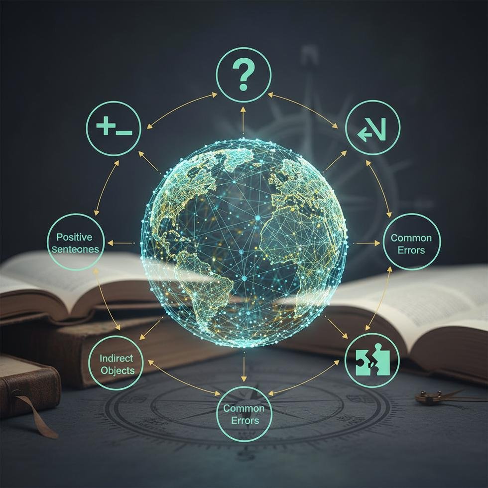 İngilizce SVO cümle dizilimini anlatan eğitim görseli