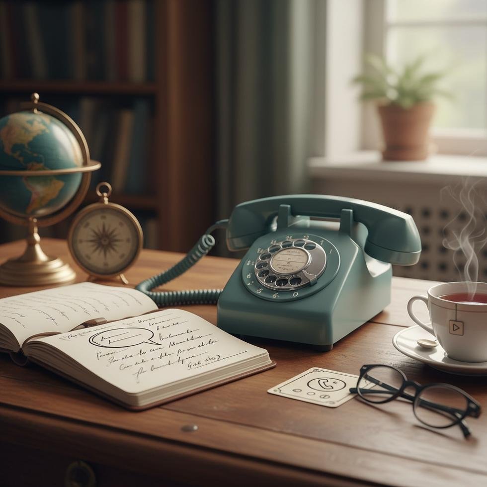 İngilizce telefon konuşması yapan kişi