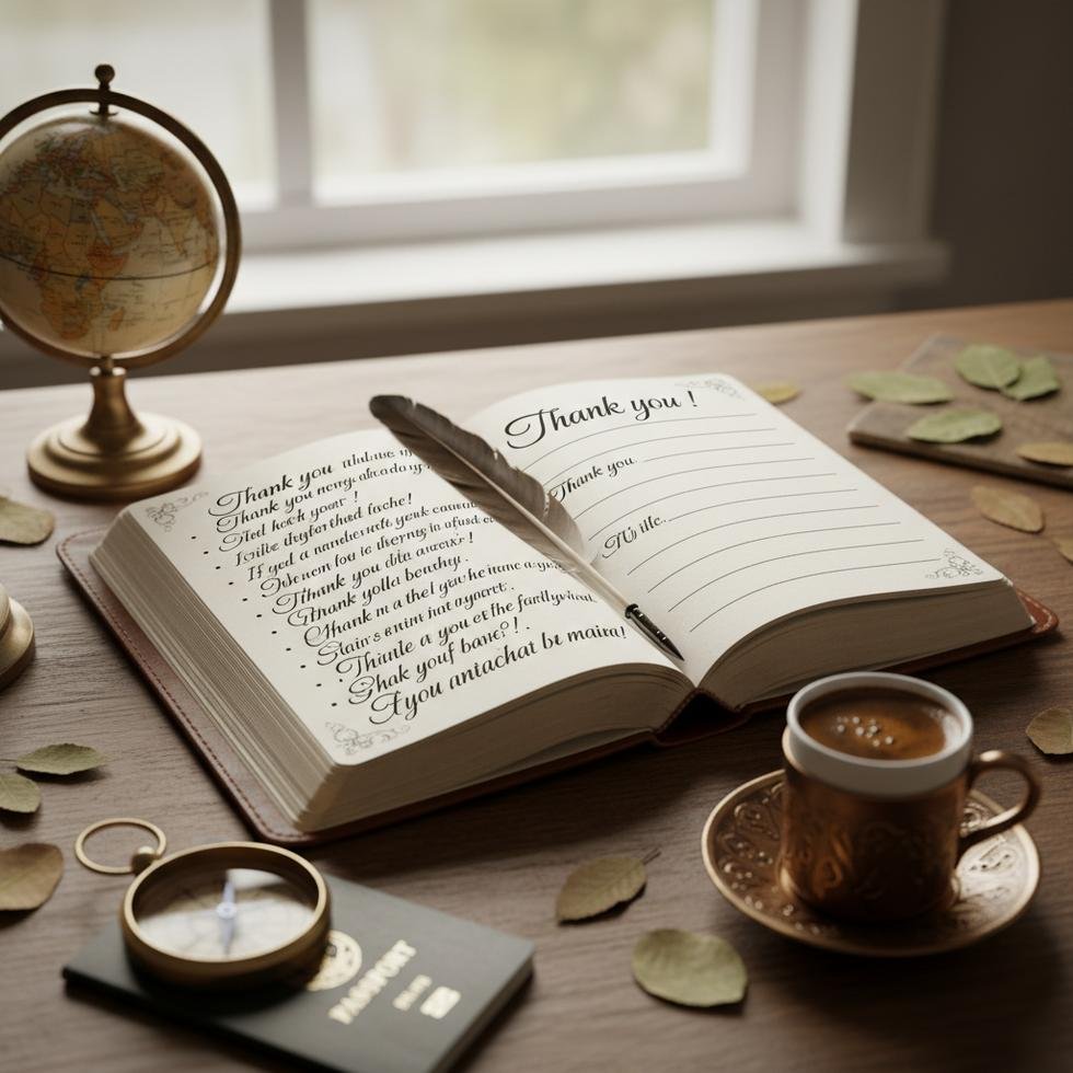 İngilizce teşekkür mesajı yazma rehberi sayfası