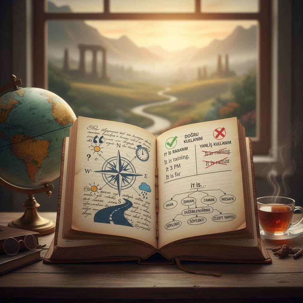 İngilizcede it özne kullanımıyla ilgili eğitim materyali görseli