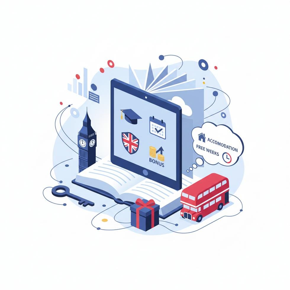 İngiltere dil okulu online kayıt bonusları rehberi