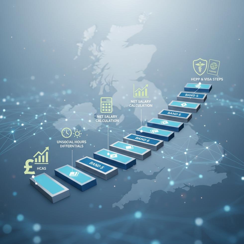 İngiltere NHS fizyoterapist maaşları ve band sistemi tablosu