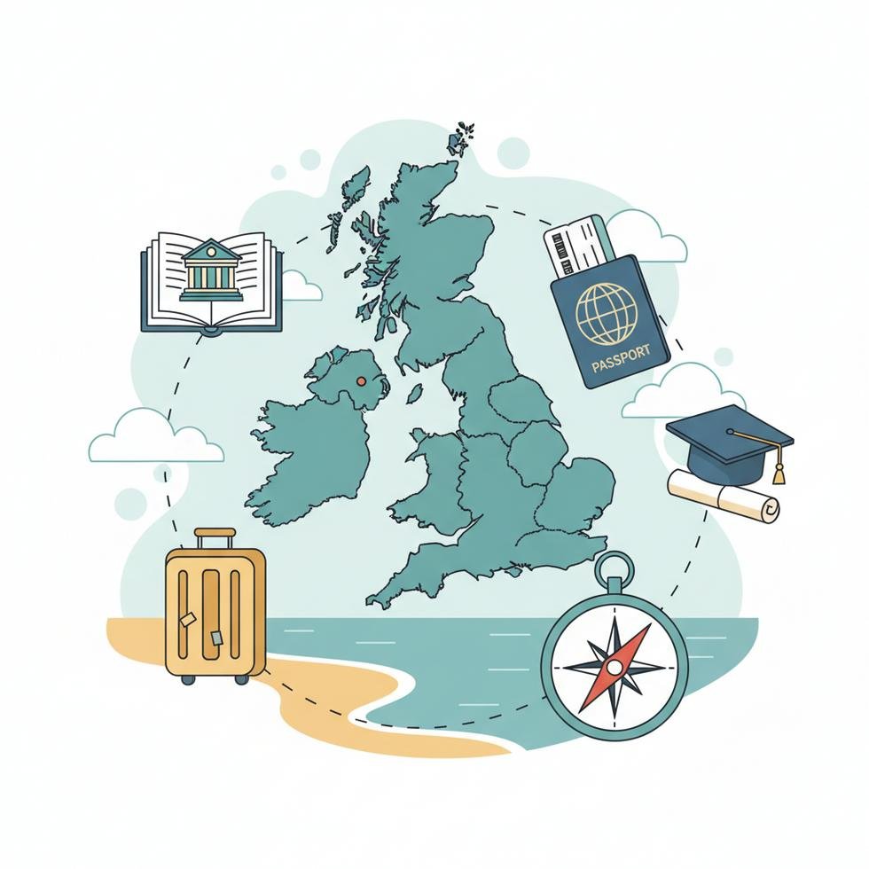 İngiltere'de gençler için yaz okulu programına katılan öğrenciler kampüste sohbet ediyor