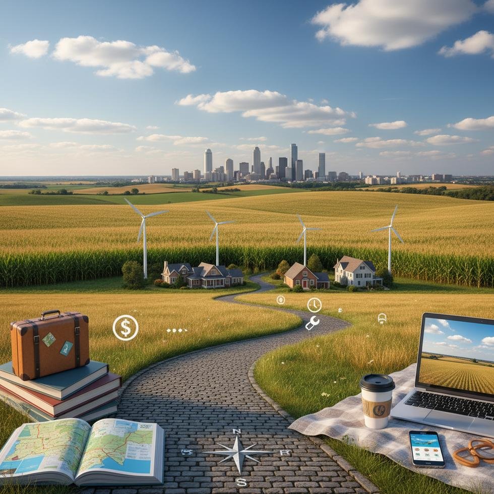 Iowa eyaletinde Work and Travel deneyimi ve program detaylarını gösteren rehber görseli