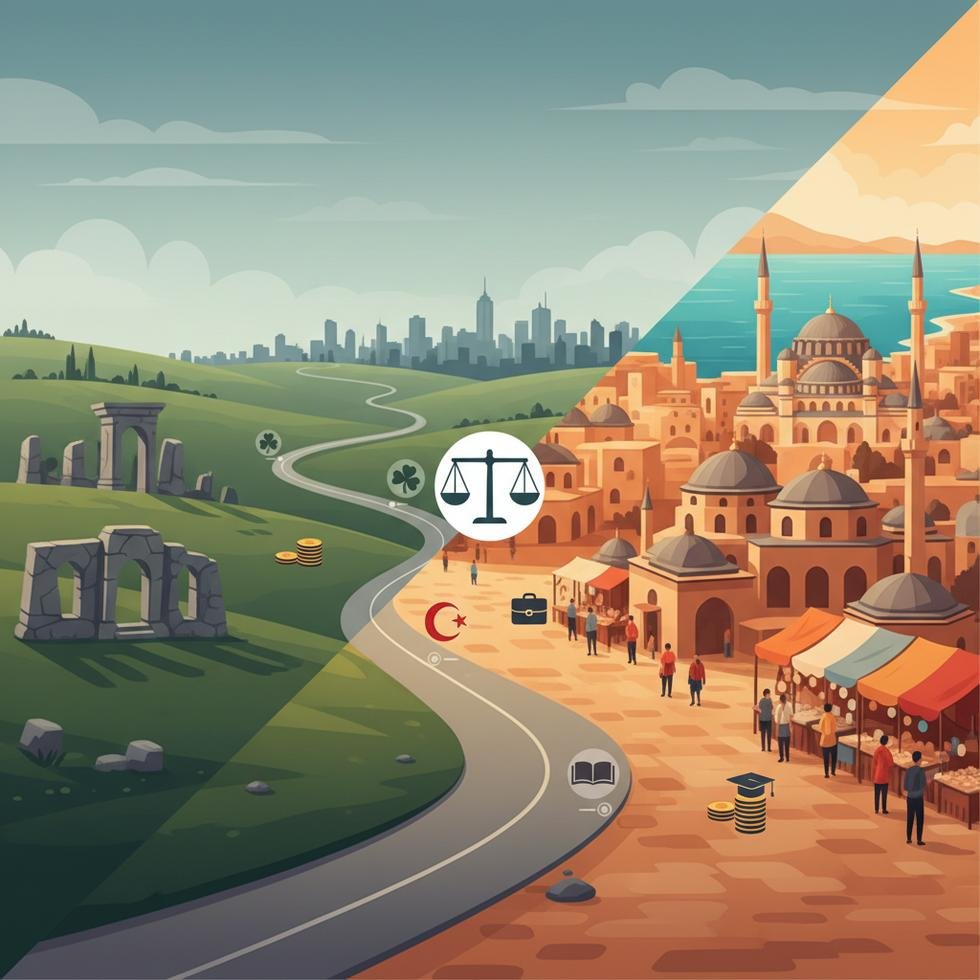 İrlanda ve Türkiye'nin yaşam, kariyer ve bütçe karşılaştırması