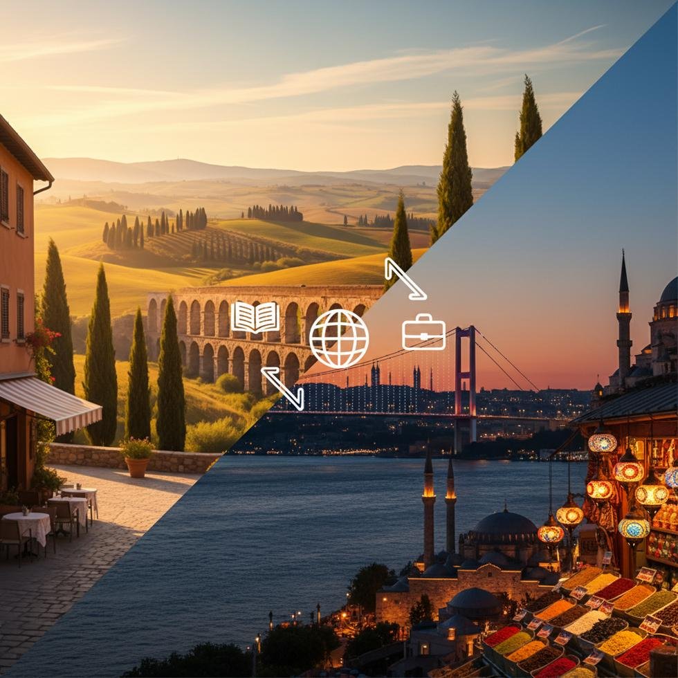 İtalya ve Türkiye arasındaki yaşam, eğitim ve kariyer karşılaştırması