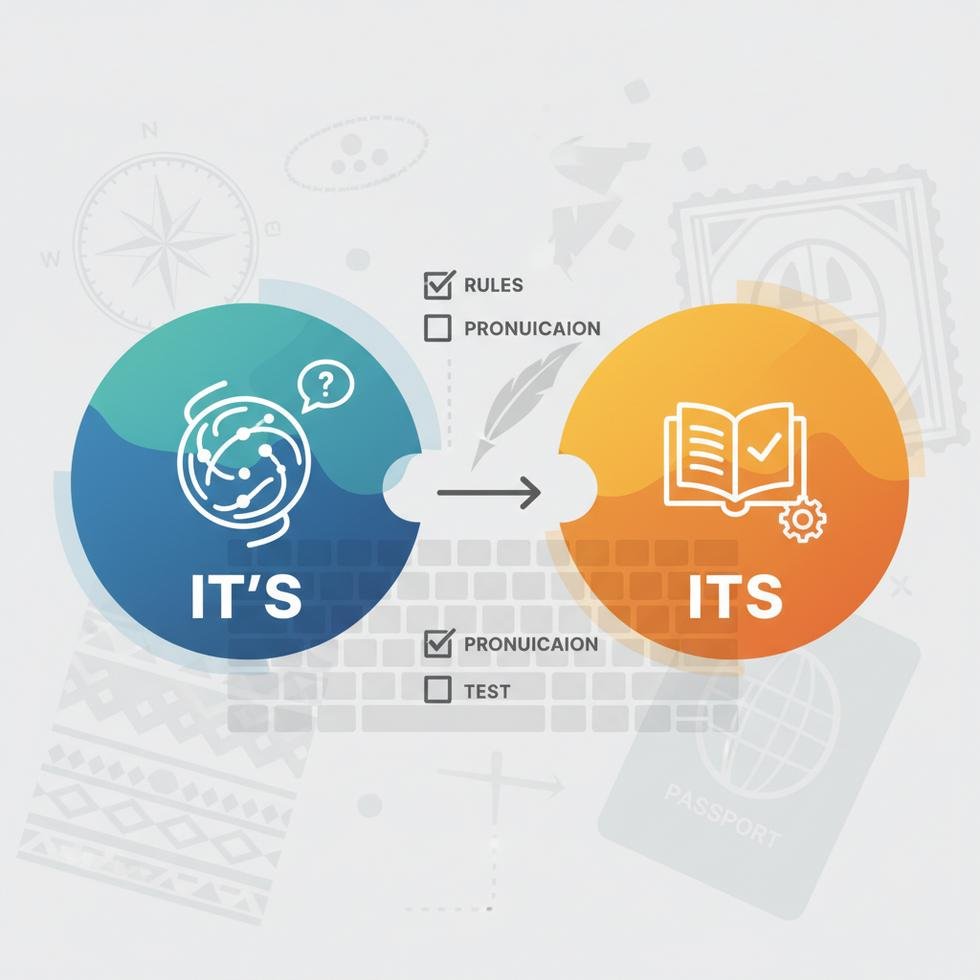 It’s ve its yazım kuralları ve ayrımını anlatan eğitim görseli