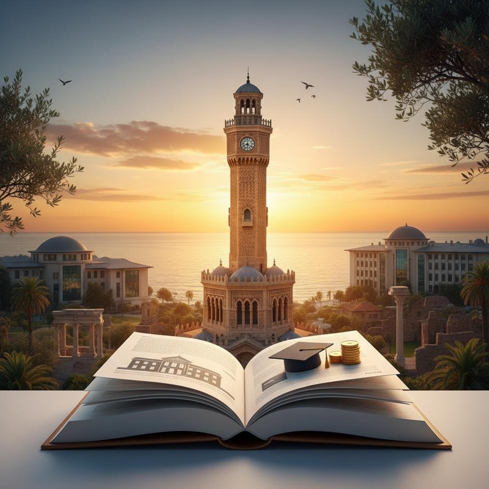 İzmir’de üniversite kampüsünde öğrenciler ve eğitim ortamı