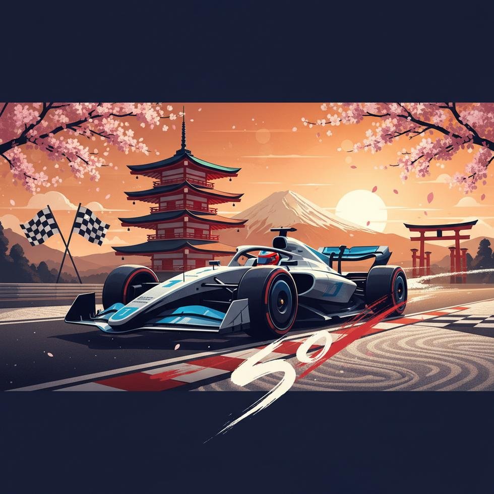 Kimi Antonelli Japonya Grand Prix'sinde zafer kutlarken