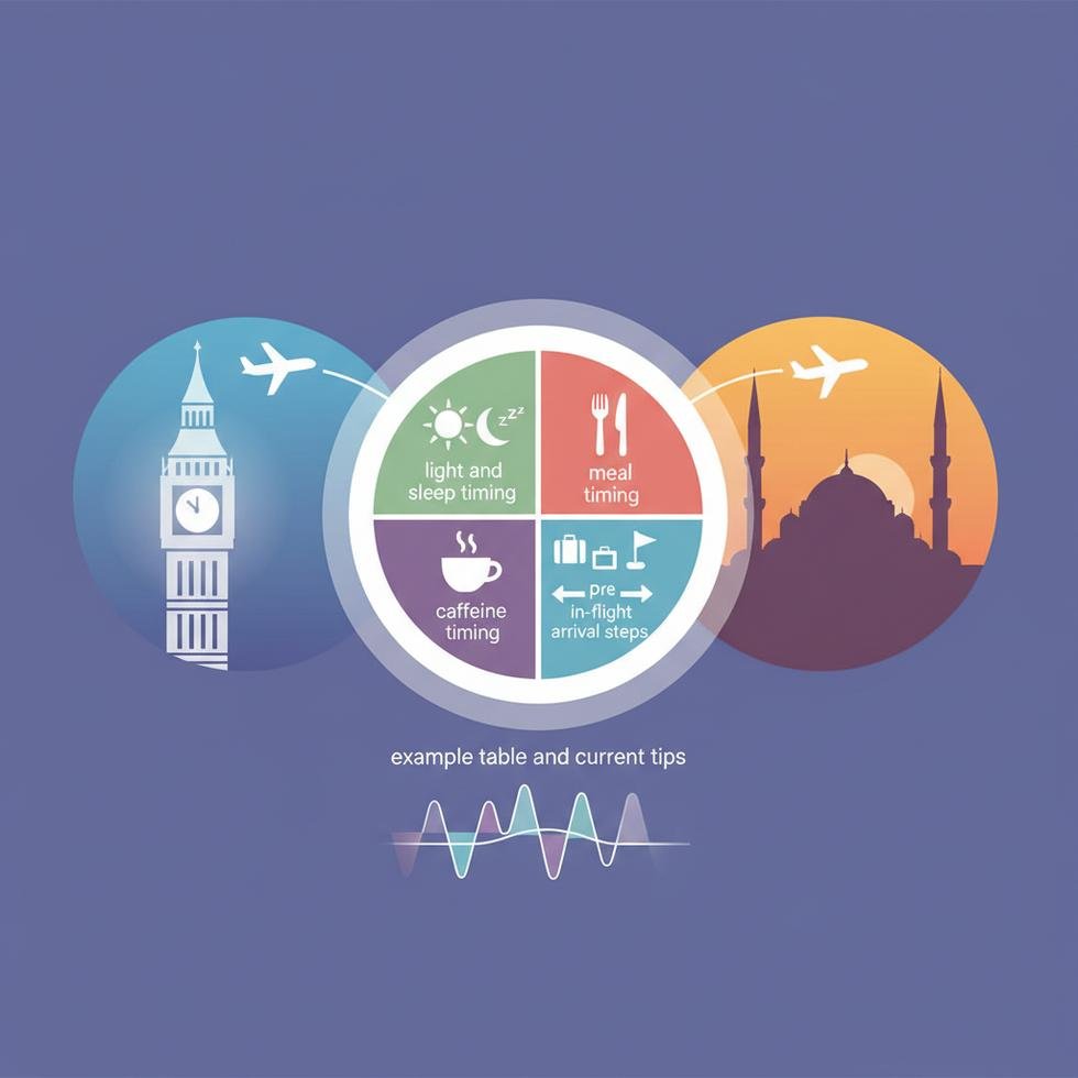 Jet lag yönetimi için ışık ve uyku planı