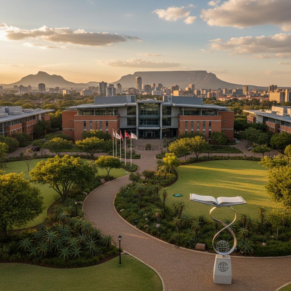 Johannesburg’da üniversite kampüsü ve öğrenciler