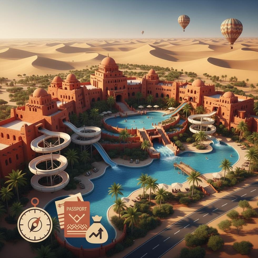 Kalahari Resorts su parkında çalışan Work and Travel öğrencileri