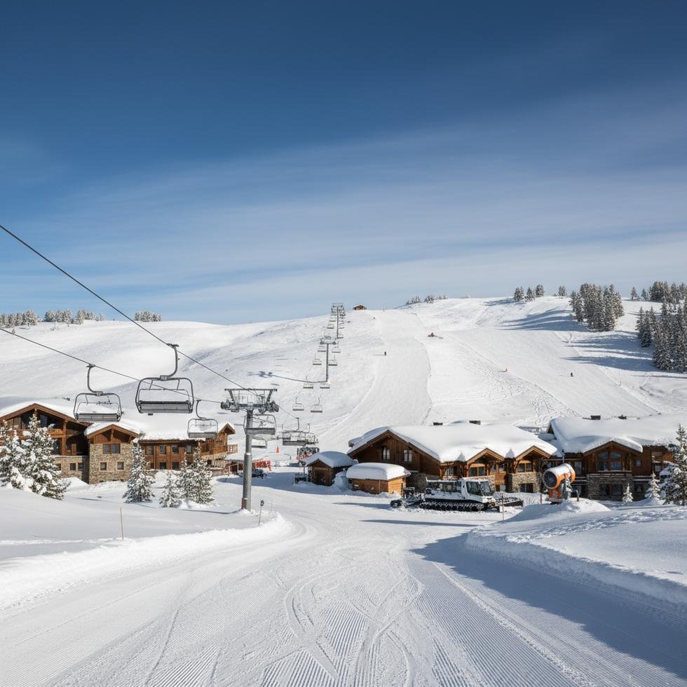 Bir kayak merkezinde telesiyej operatörü iş başında