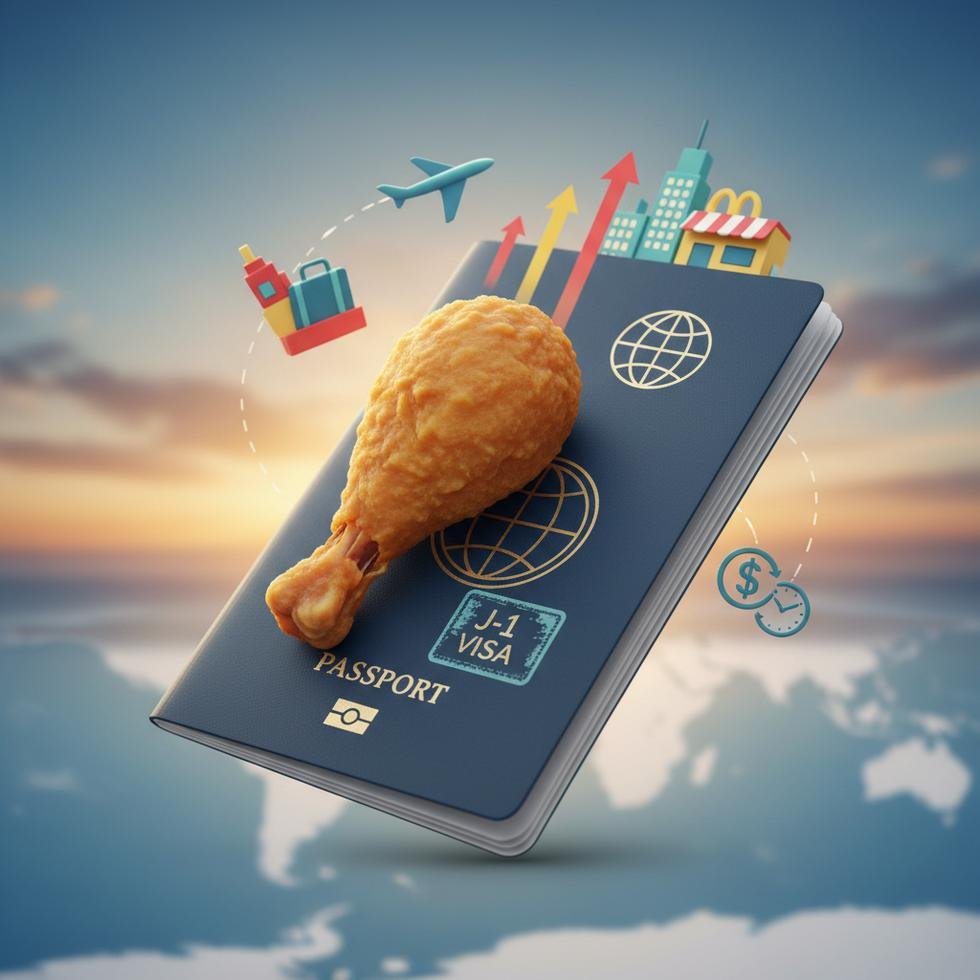 KFC Work and Travel programında çalışan öğrenciler