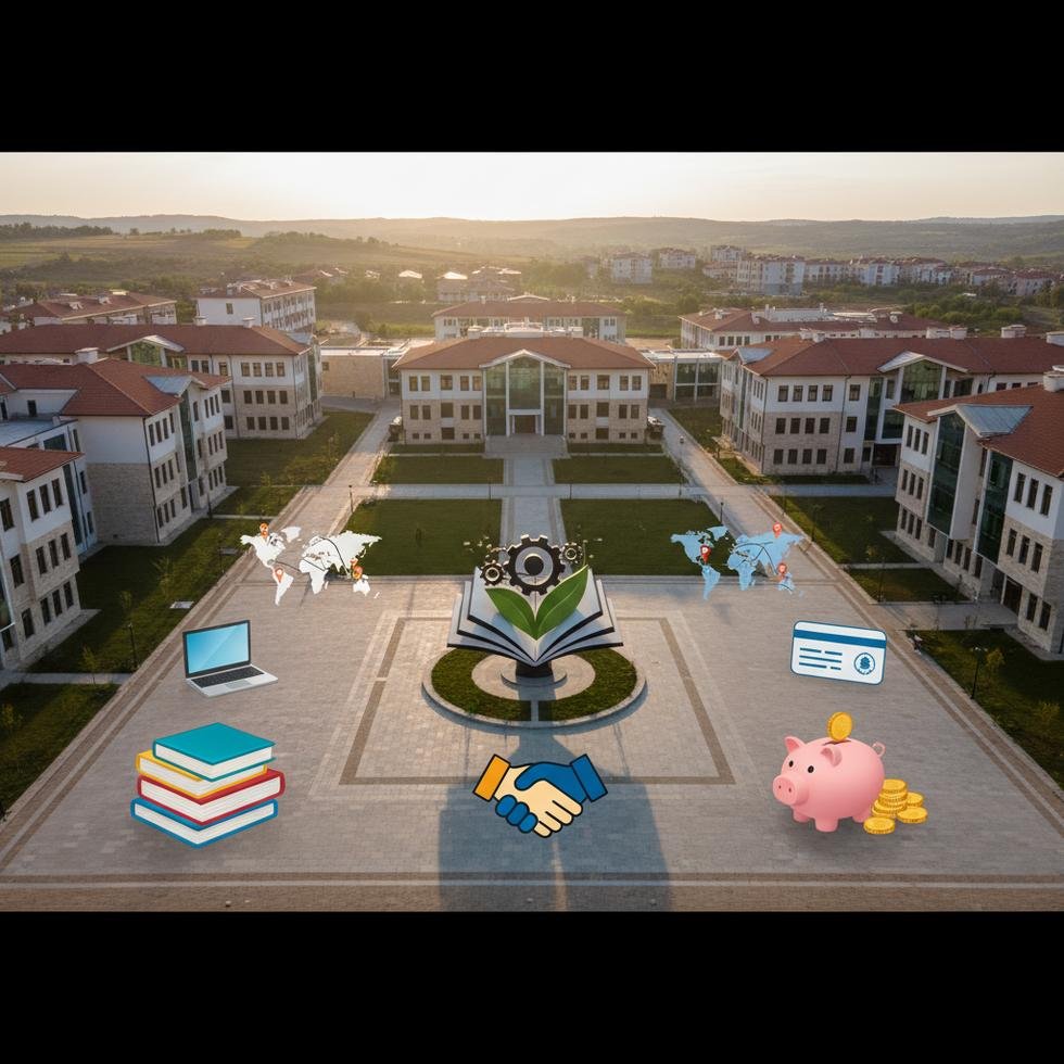 Kırklareli şehir görüntüsü ve üniversite kampüsü