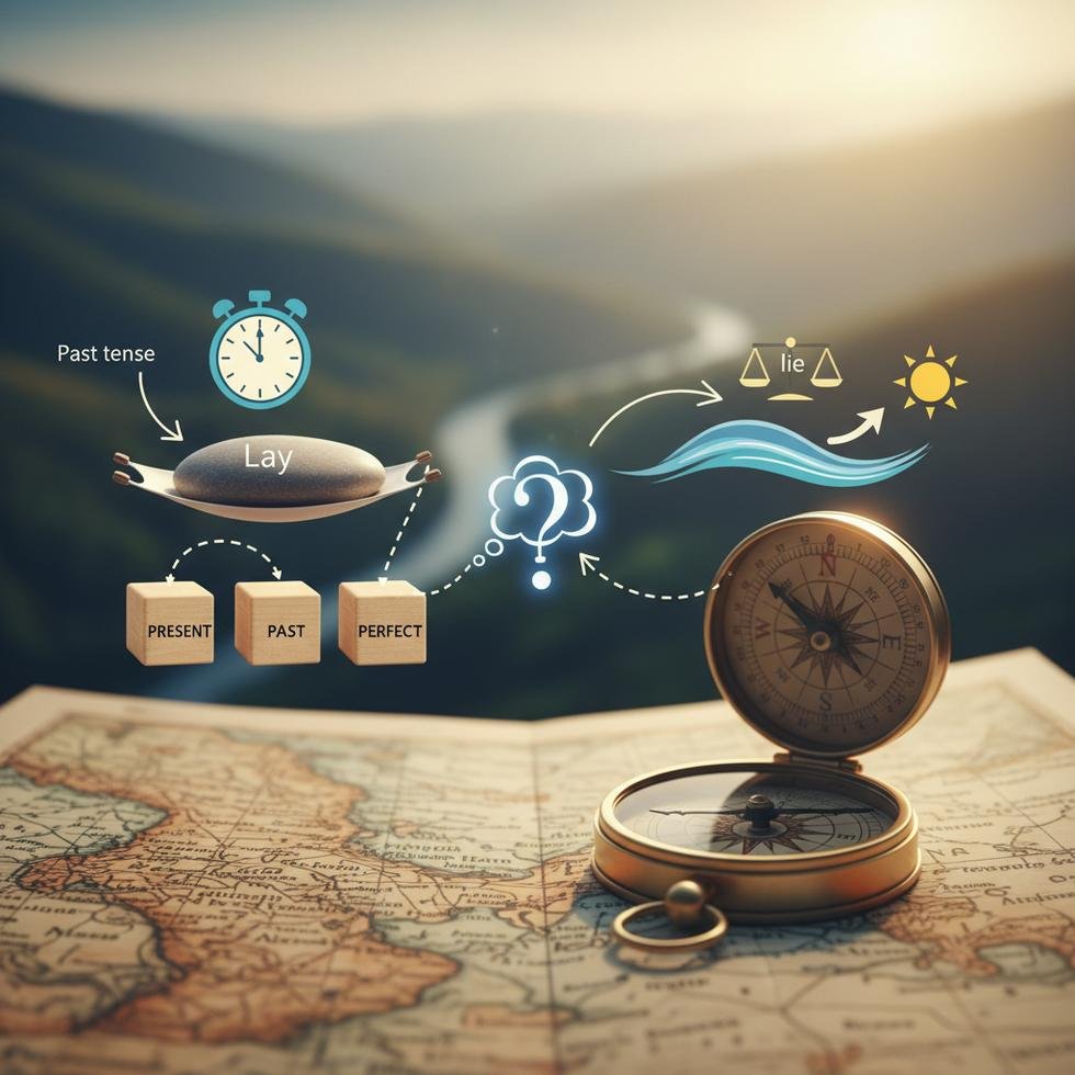 Lay ve lie fiillerinin doğru kullanımı temsili görseli
