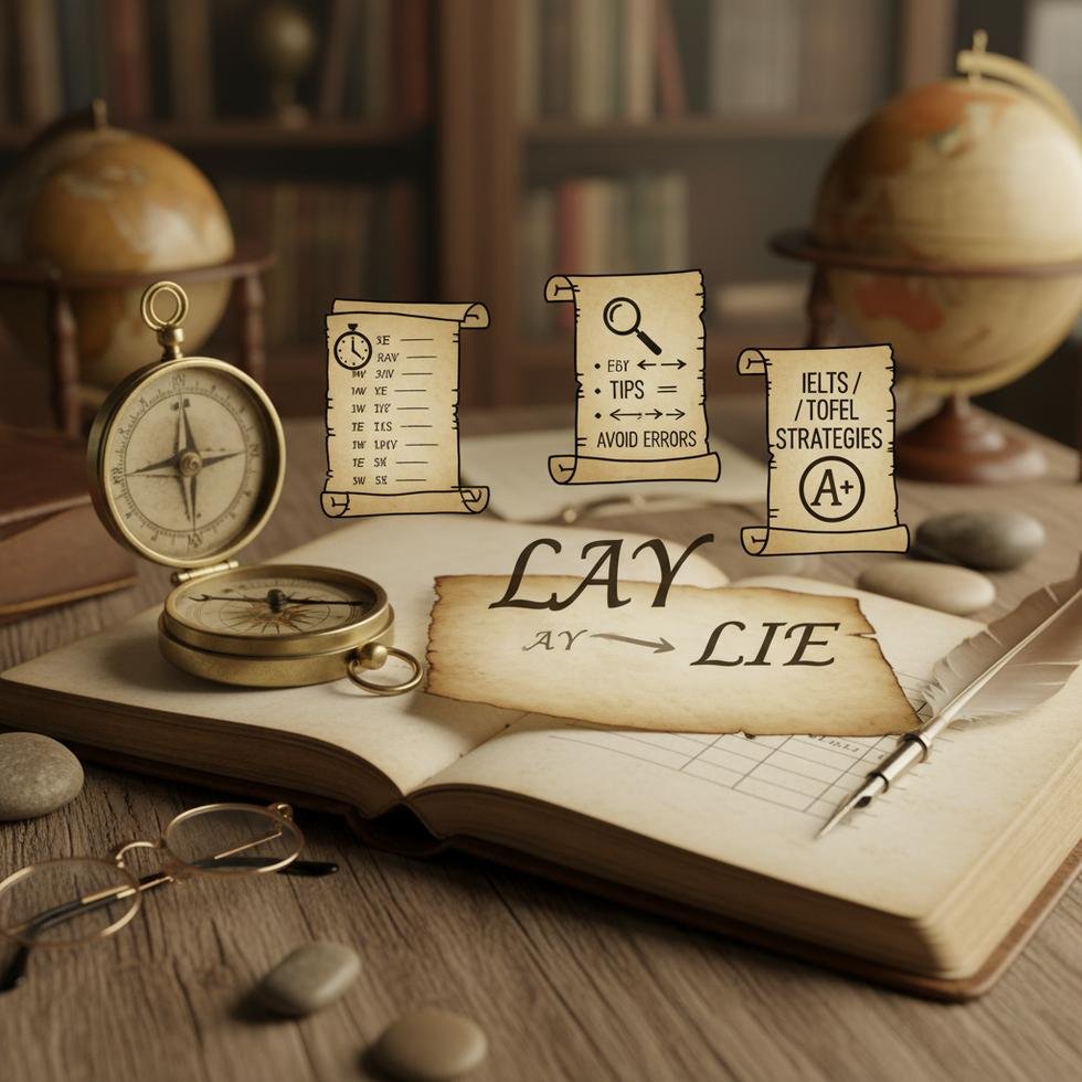 Lay ve Lie fiillerinin farkları ve zaman çekimleri tablosu