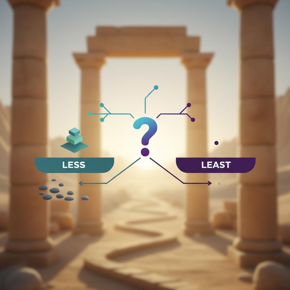 Less ve Least kelimelerinin İngilizce kullanımını anlatan görsel