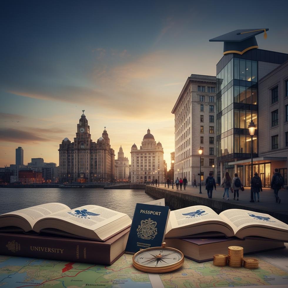 Liverpool’da üniversite kampüs görüntüsü