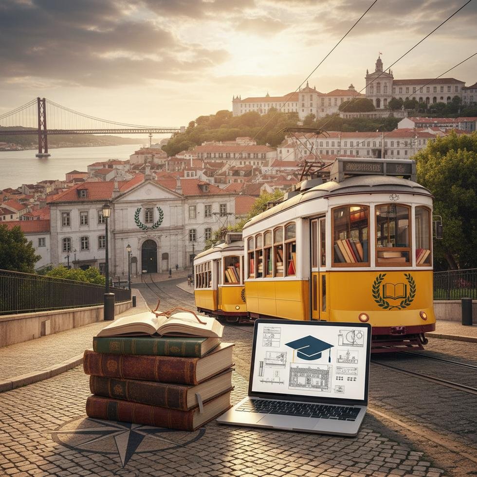 Lizbon’da üniversite kampüsü, öğrenciler ve eğitim ortamı