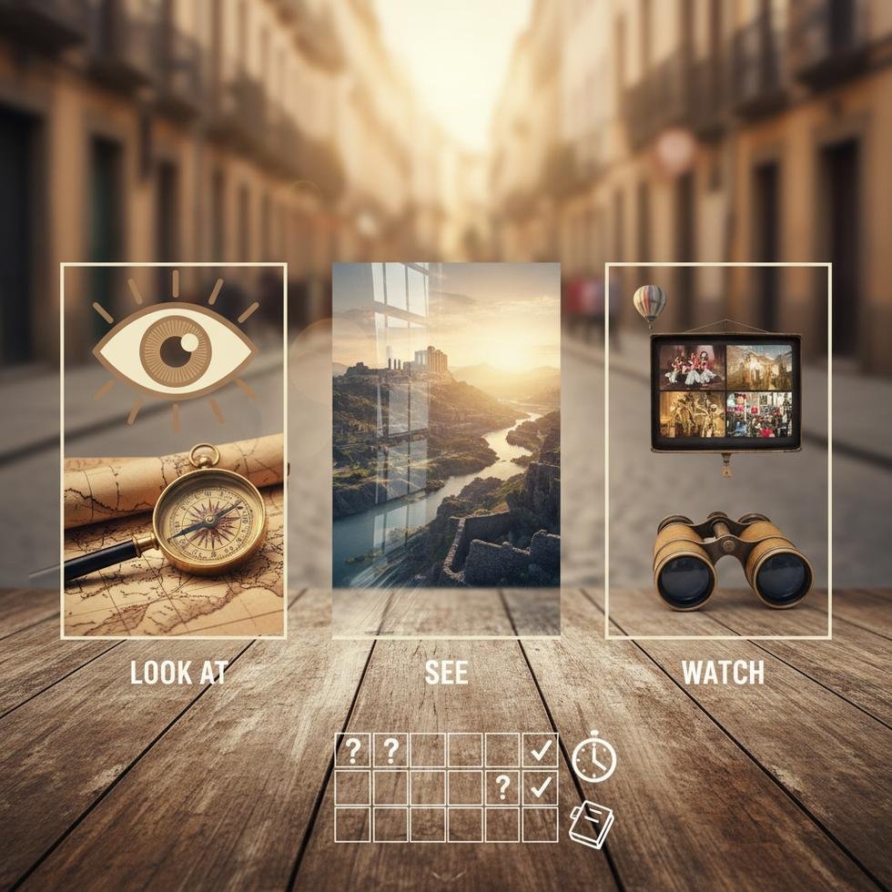Look at, see ve watch fiillerinin karşılaştırılması