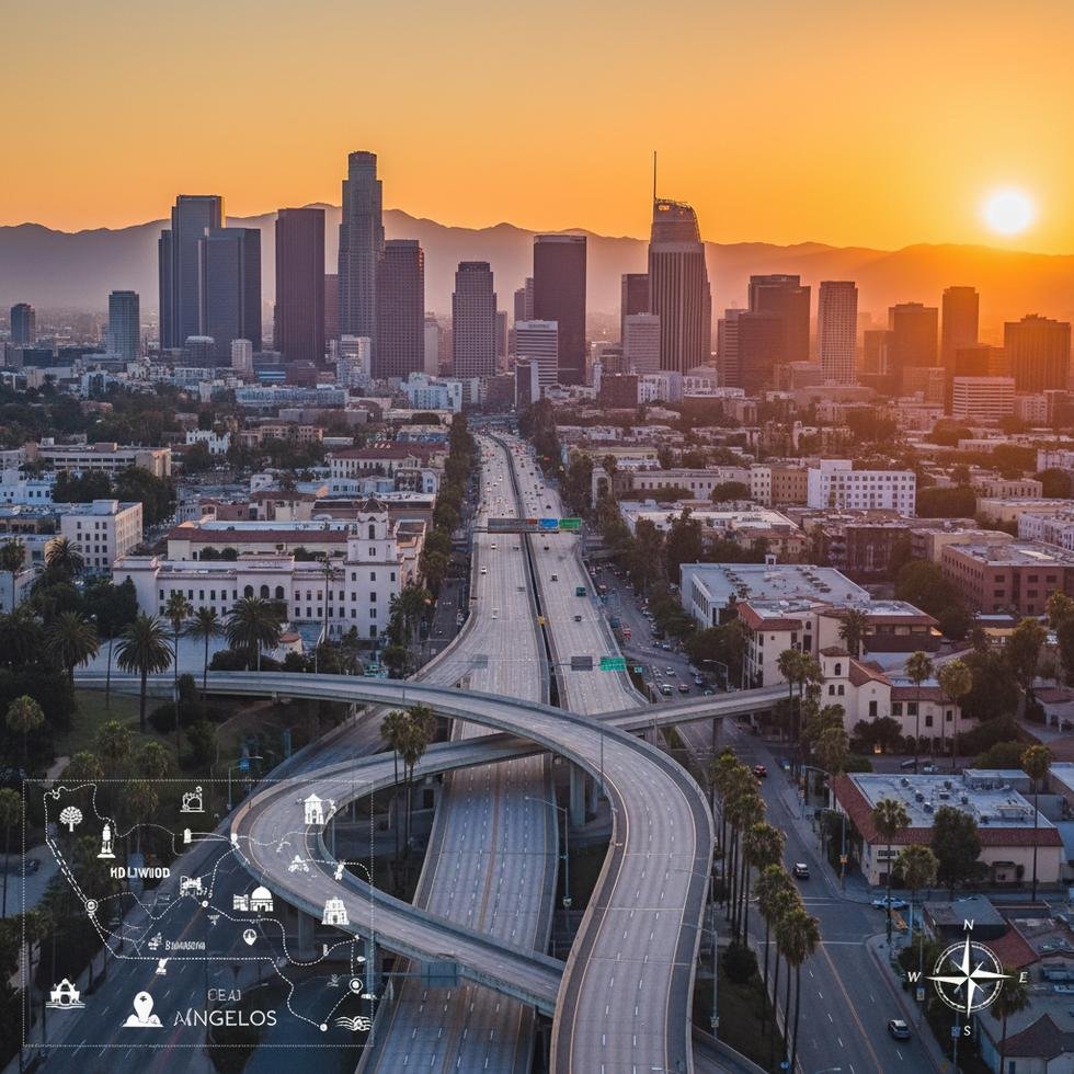 Los Angeles şehir panoraması ve gezi rehberi