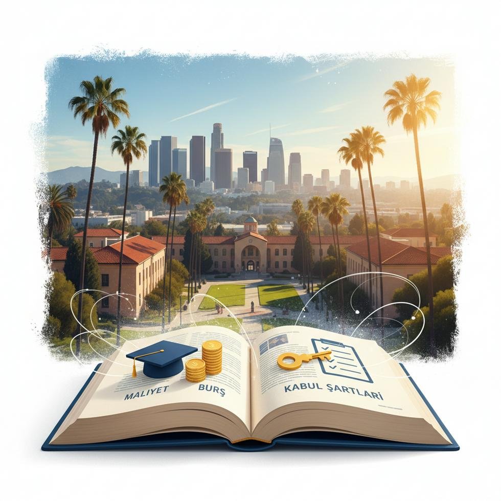Los Angeles’ta üniversite kampüsü ve eğitim konsepti