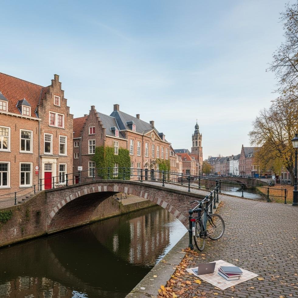 Maastricht Üniversiteleri ve şehir görseli