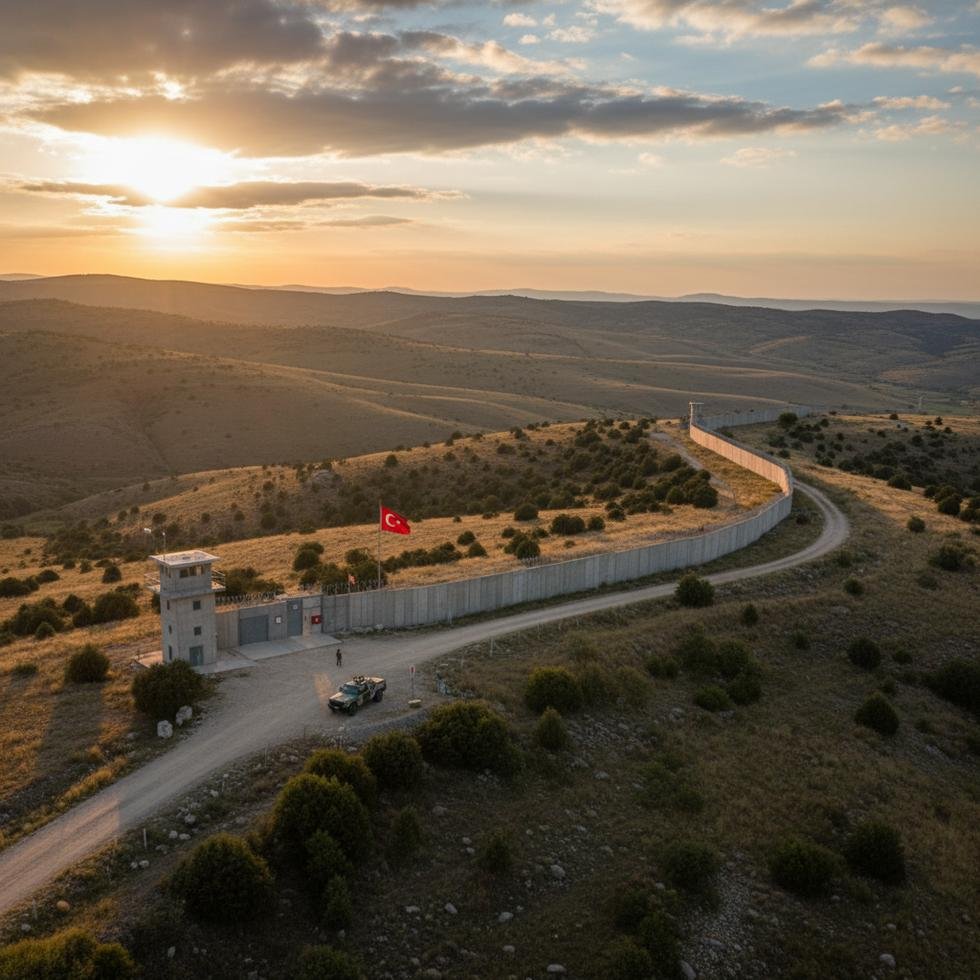 Sınır hattında nöbet tutan Türk askerleri