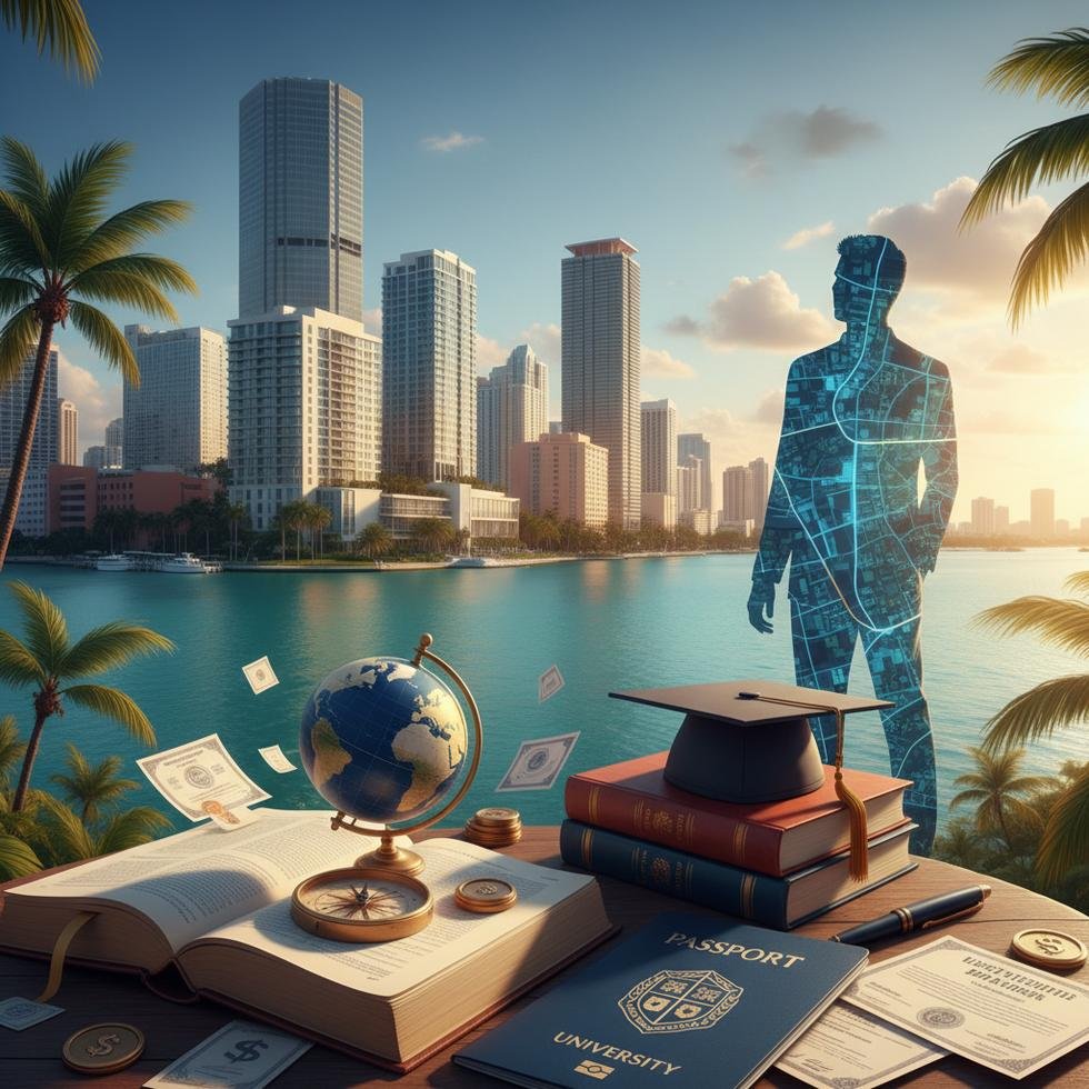 Miami’de üniversite kampüsleri ve öğrenci yaşamından görünüm