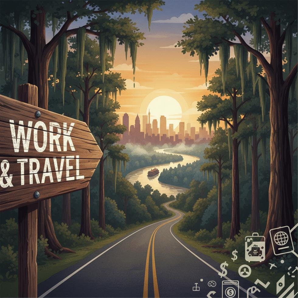 Mississippi’de Work and Travel programına katılan gençler sahil kenarında