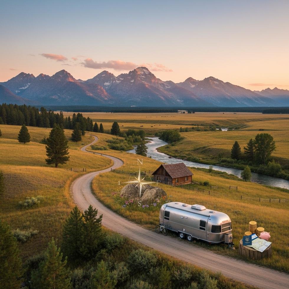 Montana Work and Travel programı için doğal ve iş imkanları içeren rehber görseli