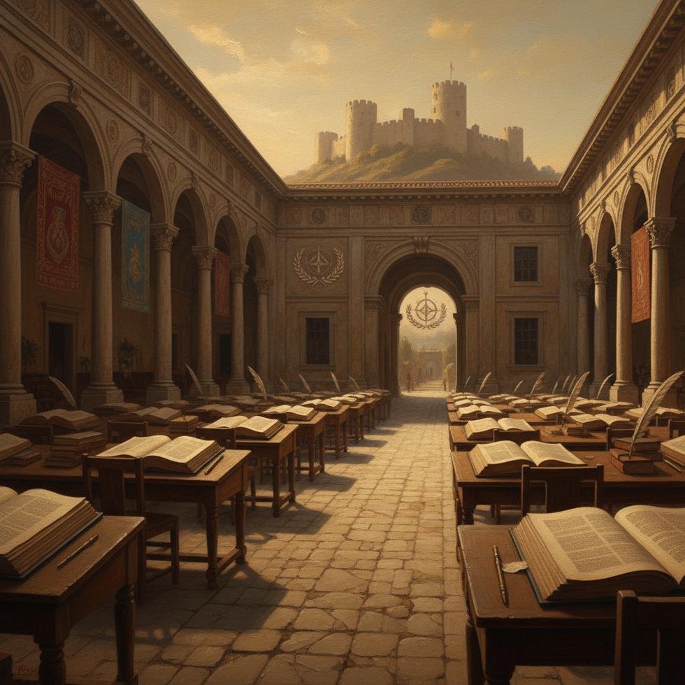 Askeri üniversite öğrencileri sınav esnasında.