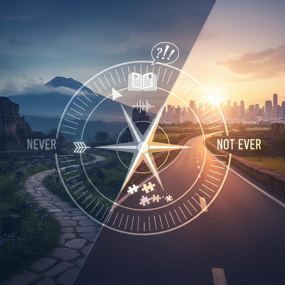 İngilizcede never ve not ever kullanımı ile ilgili rehber görseli